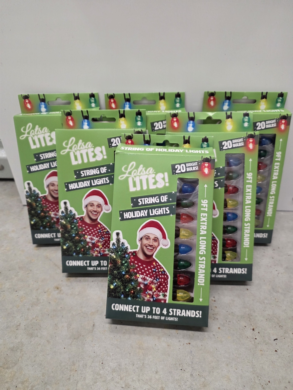 Lotsa Lites String of Holiday Lights Lot of 6